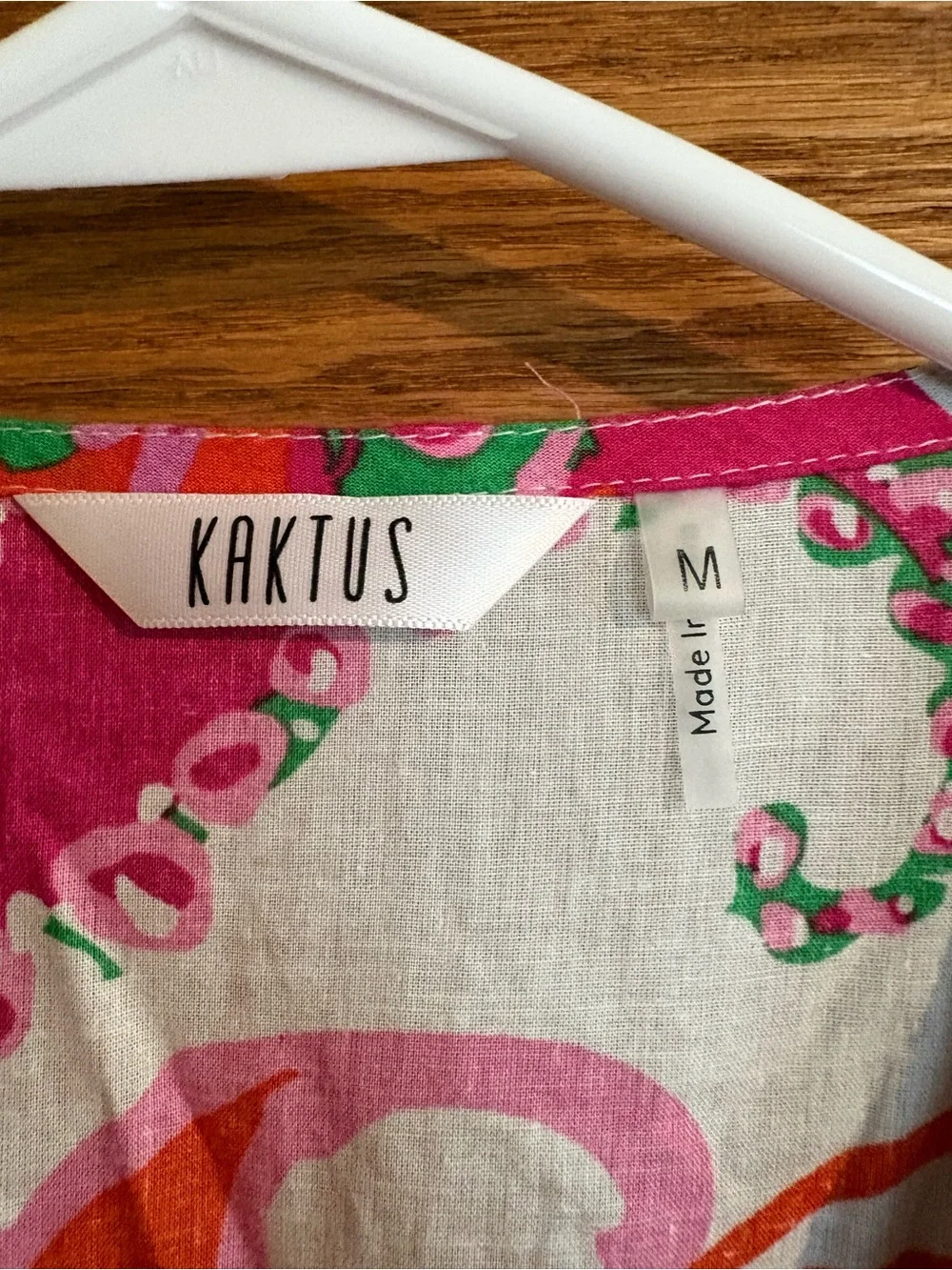 Kaktus Pink and Green Paisley Print Dress - Picture 2 of 2